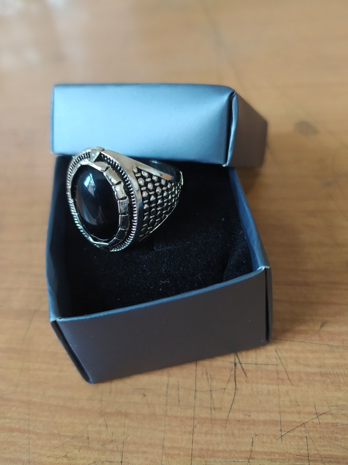 Parlak Camel Vintage Erkek Yüzük - Görsel 3