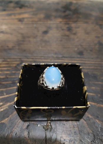 Beyaz Bohem Erkek Yüzük - Görsel 2