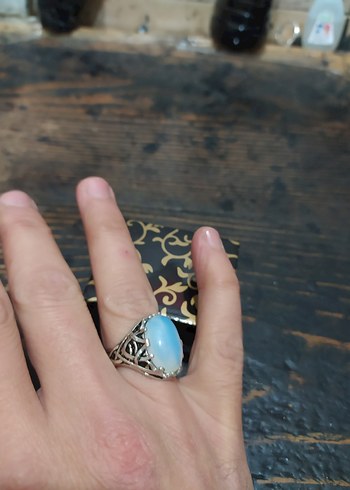 Beyaz Bohem Erkek Yüzük - Görsel 7