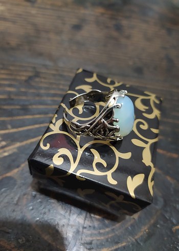 Beyaz Bohem Erkek Yüzük - Görsel 5