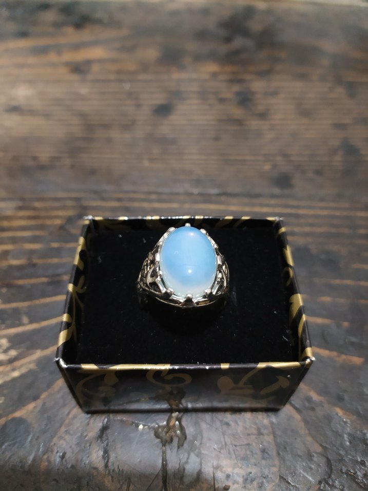 Beyaz Bohem Erkek Yüzük - Görsel 2