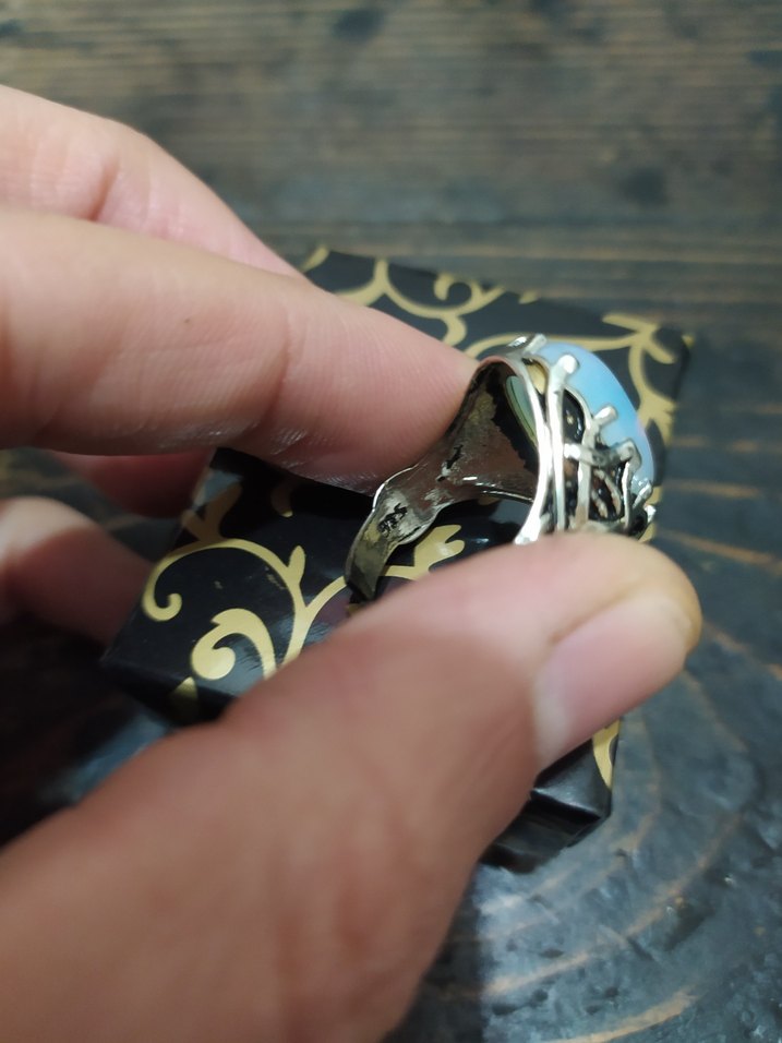 Beyaz Bohem Erkek Yüzük - Görsel 4