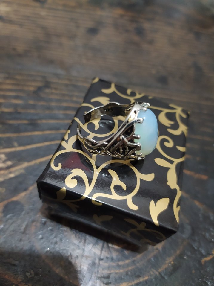 Beyaz Bohem Erkek Yüzük - Görsel 5