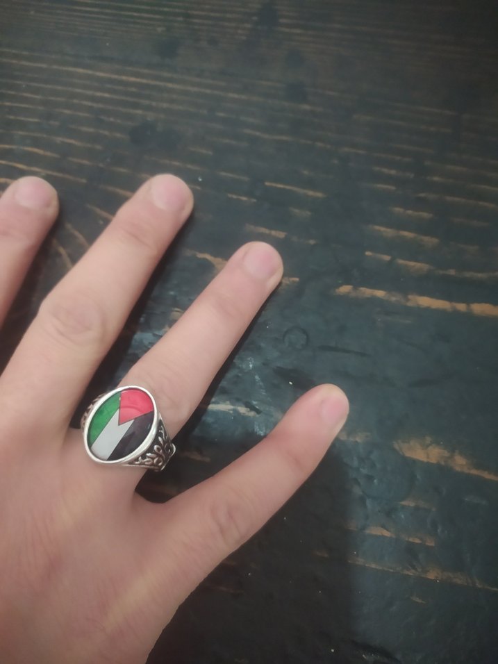 Parlak Çok Renkli Erkek Yüzük - Görsel 2