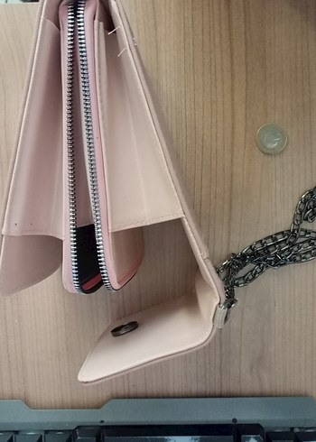 Demir Zincir Askılı Ten rengi Çanta - Görsel 2