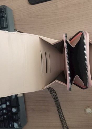 Demir Zincir Askılı Ten rengi Çanta - Görsel 3