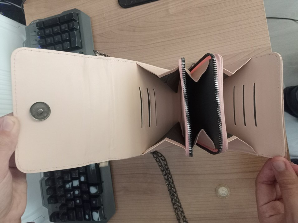 Demir Zincir Askılı Ten rengi Çanta - Görsel 3