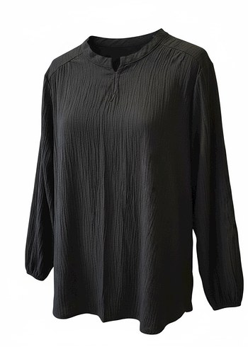 Siyah Uzun Kollu Kadın Ofis Kıyafeti - Görsel 2