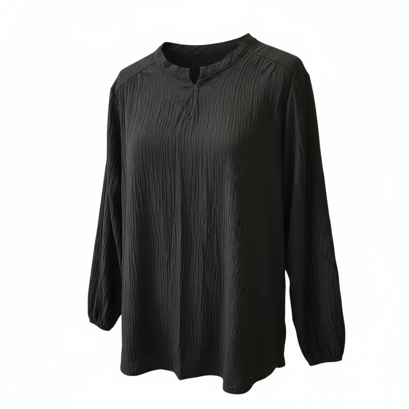 Siyah Uzun Kollu Kadın Ofis Kıyafeti - Görsel 2