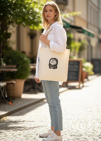 Beyaz Pamuk Kadın Günlük Çanta - Görsel 3