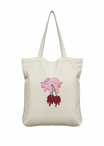 Püsküllü Pembe Baskılı Kadın Çanta - Görsel 3