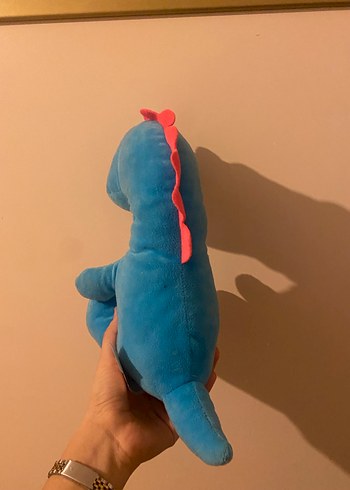 Pastel Mavi Peluş Dinozor Oyuncak - Görsel 3