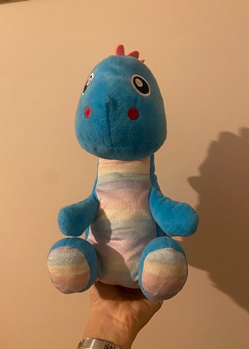 Pastel Mavi Peluş Dinozor Oyuncak - Görsel 2