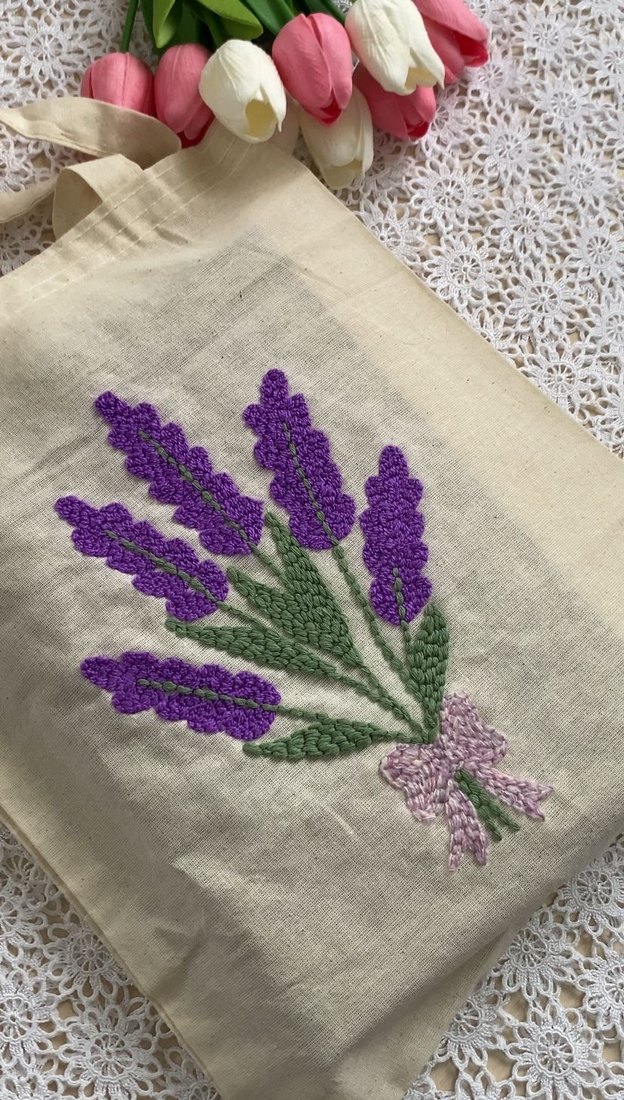 Mor Nakışlı Dantel Detaylı Bohem Kadın Çanta - Görsel 2