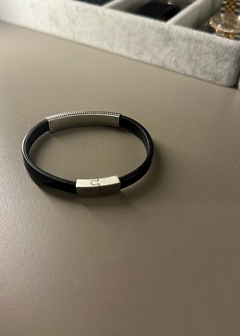 Siyah Tokalı Minimalist erkek Bileklik - Görsel 5