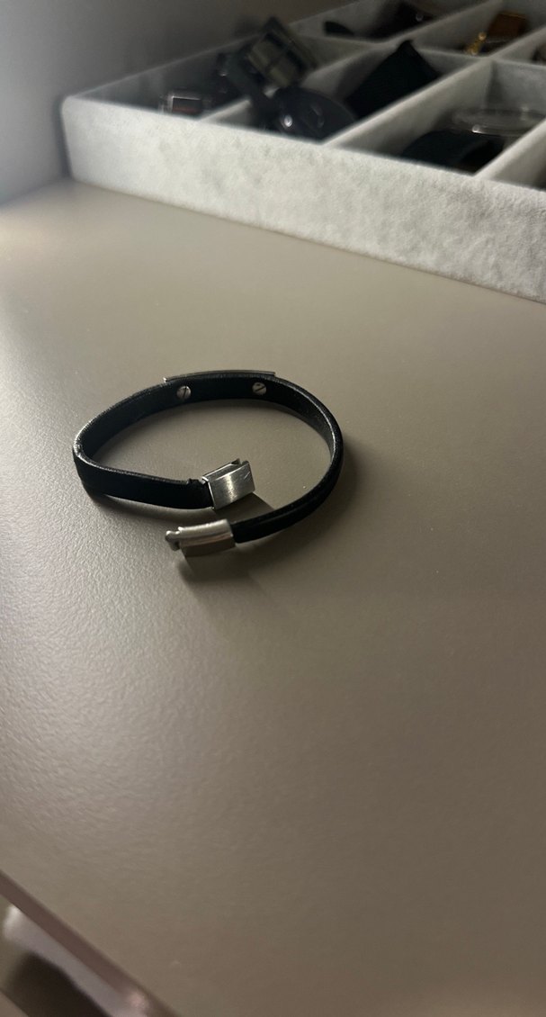 Siyah Tokalı Minimalist erkek Bileklik - Görsel 3