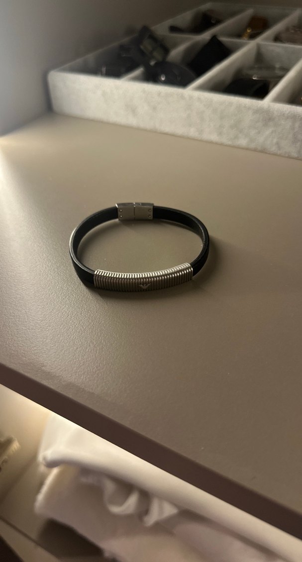 Siyah Tokalı Minimalist erkek Bileklik - Görsel 4