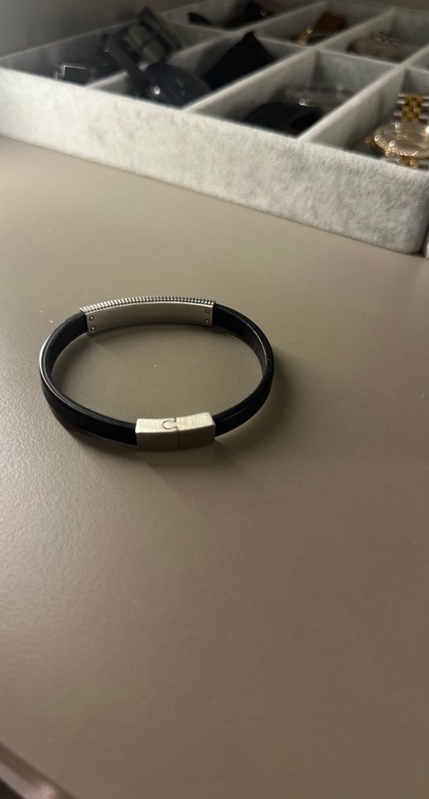 Siyah Tokalı Minimalist erkek Bileklik - Görsel 5