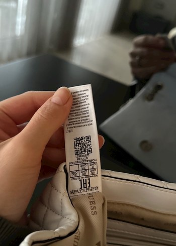 Guess beyaz deri,Zincir Detaylı Deri Kadın Çanta - Görsel 4