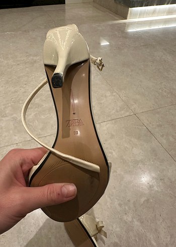 Zara krem Stiletto Topuklu Kadın Sandalet - Görsel 2