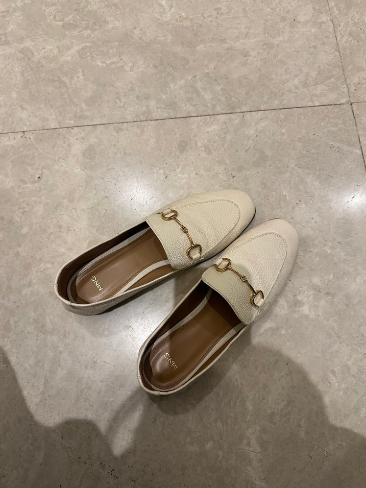 Krem bej Deri Tokalı Kadın Loafer - Görsel 4