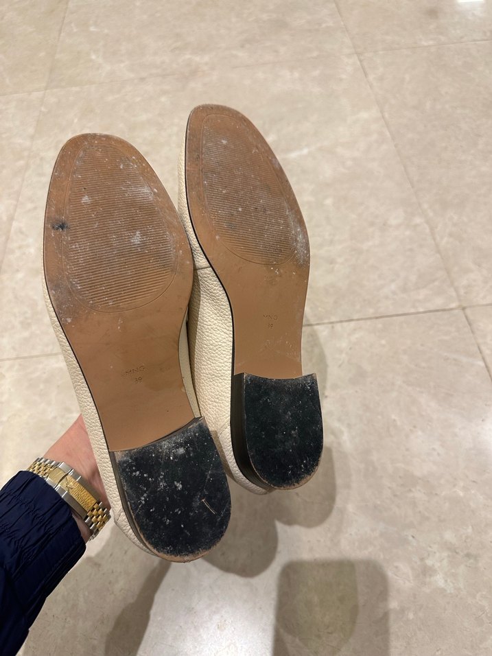 Krem bej Deri Tokalı Kadın Loafer - Görsel 3