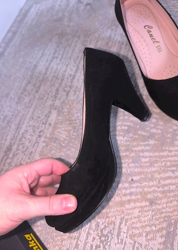 Siyah Kadın Stiletto Topuklu Ayakkabı - Görsel 3