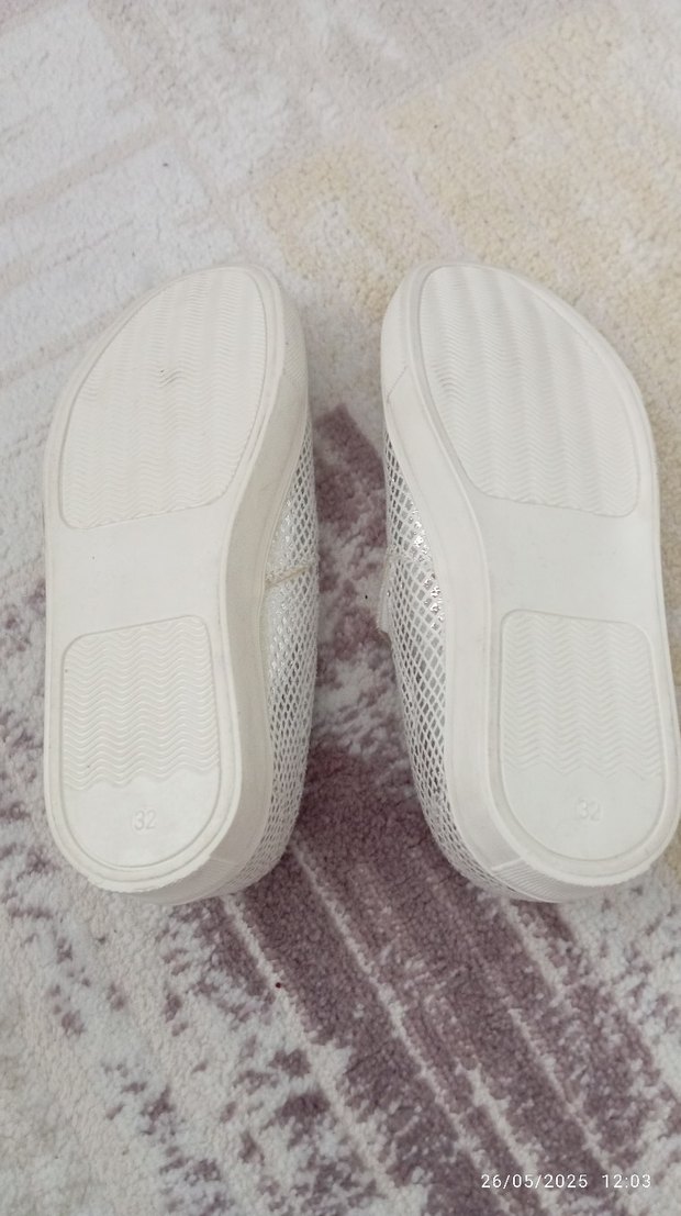 Kız Çocuk Gri Yılan Desenli Cırt Cırtlı Loafer - Görsel 2