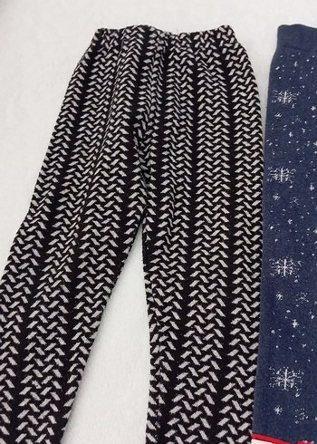 Kız Çocuk Renkli Desenli Örme Tayt - Görsel 4