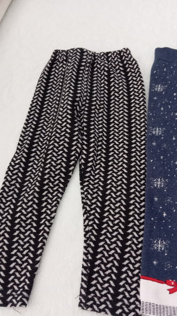 Kız Çocuk Renkli Desenli Örme Tayt - Görsel 4