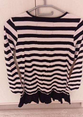 Uzun Kollu Kız Çocuk Zebra Desenli elbise - Görsel 4