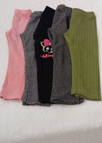 Kızlar için Renkli Triko Tayt Seti - Görsel 2