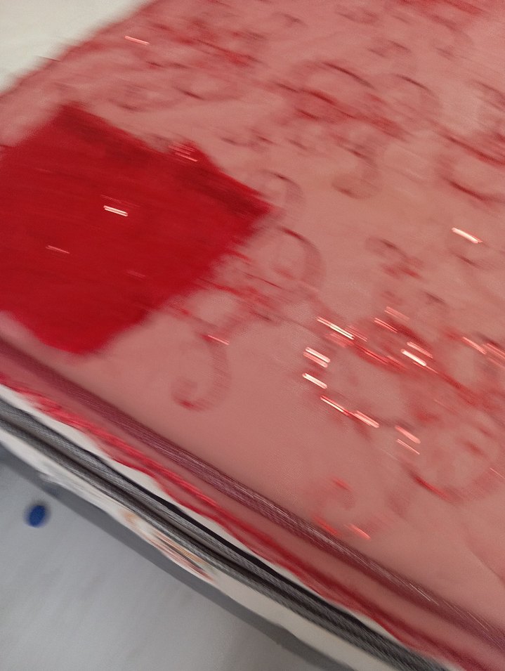 Kırmızı Dantelli Parlak Kadın Fuları kına örtüsü - Görsel 4