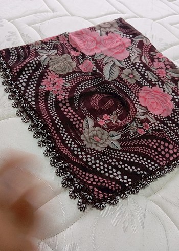 Dantel Detaylı Çok Renkli Kadın Fular - Görsel 2