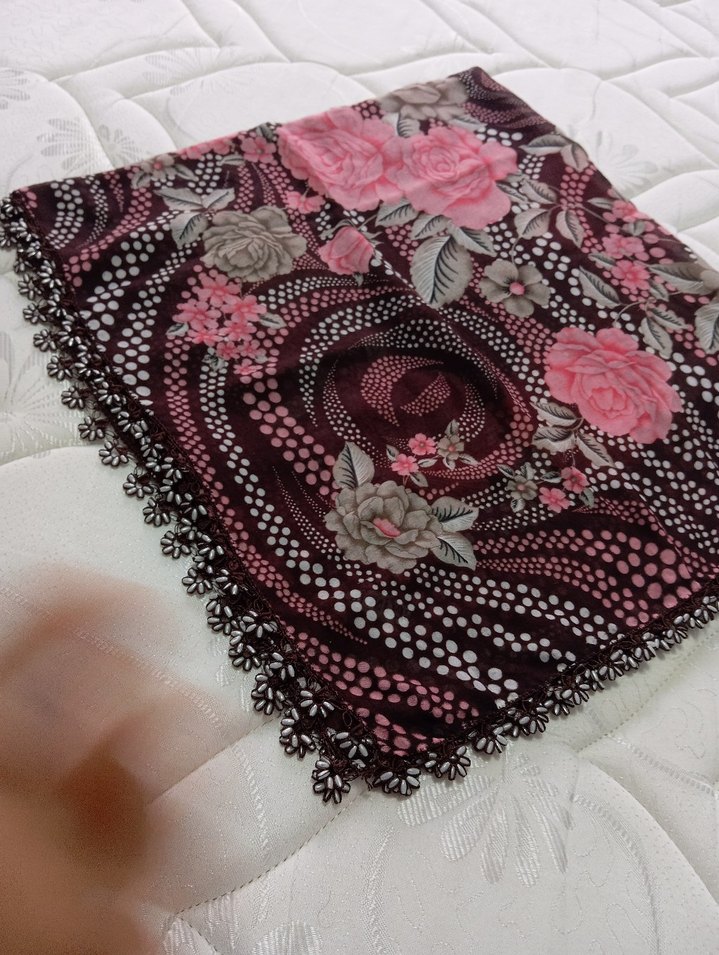 Dantel Detaylı Çok Renkli Kadın Fular - Görsel 2