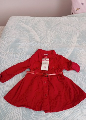 Kemerli Kız Çocuk Kırmızı Elbise 3 - Görsel 2