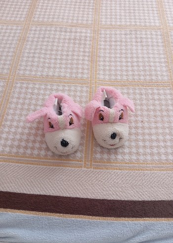 Kızlar için Pembe Peluş Ev Terliği - Görsel 5