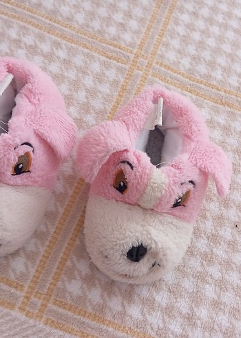 Kızlar için Pembe Peluş Ev Terliği - Görsel 3