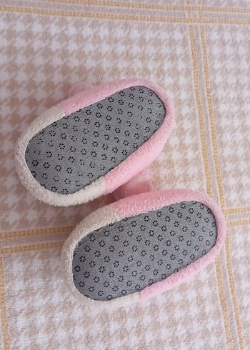 Kızlar için Pembe Peluş Ev Terliği - Görsel 2