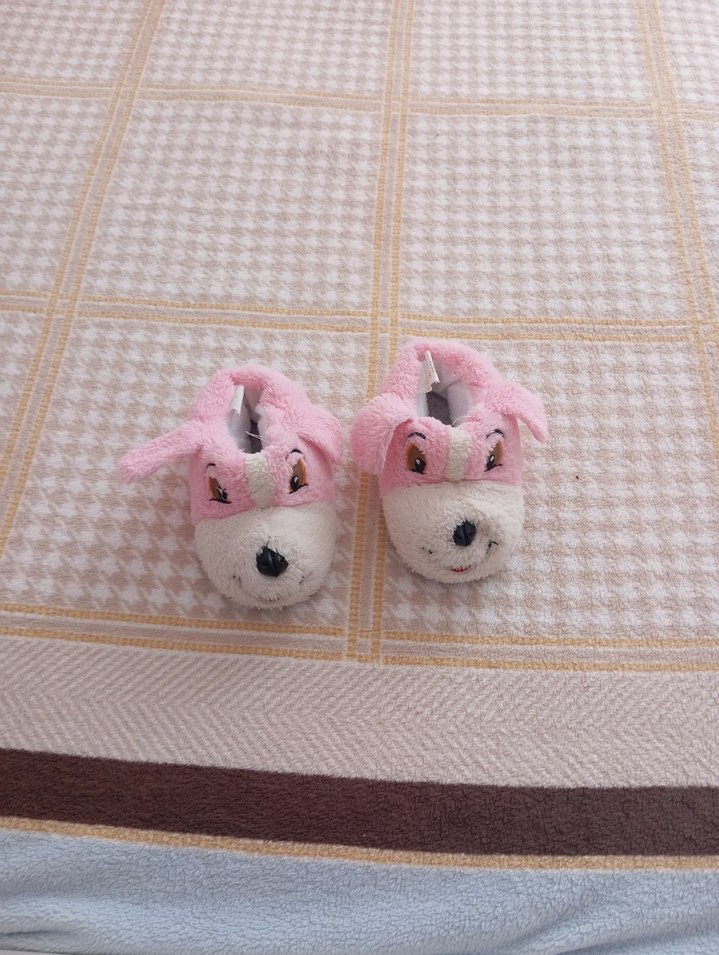 Kızlar için Pembe Peluş Ev Terliği - Görsel 5