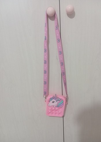 Unicorn Baskılı Pembe Kız Çanta - Görsel 3