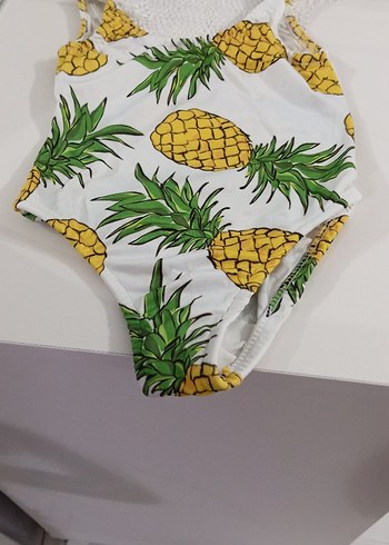 Diğer Ananas Desenli Kız Çocuk Mayo