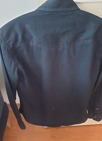 Mavi XS siyah tertemiz gömlek - Görsel 2