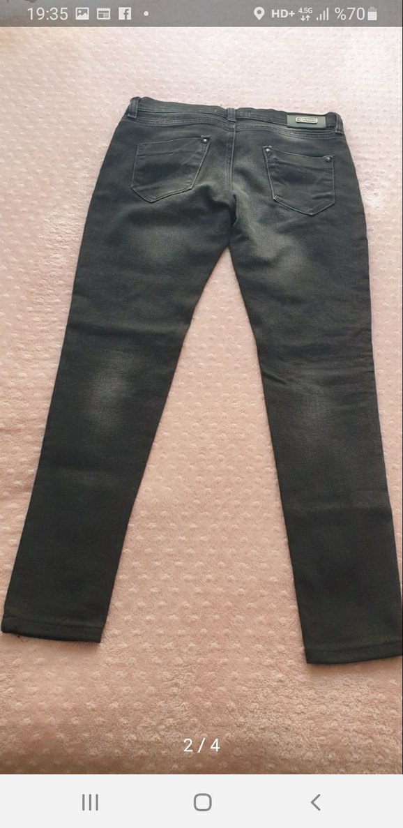 Siyah Kadın Denim Slim Fit Kot Pantolon - Görsel 2