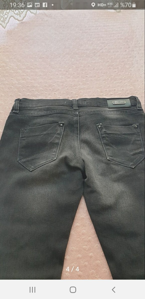 Siyah Kadın Denim Slim Fit Kot Pantolon - Görsel 4