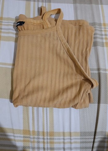 Bej Keten Pliseli Kadın Triko - Görsel 3