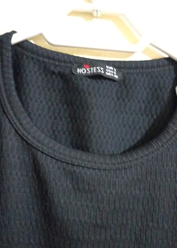 Zincir Detaylı Siyah Crop Top - Görsel 3