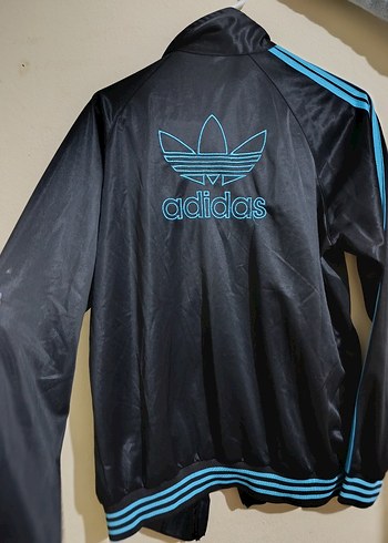 Siyah Kapüşonlu Adidas Denim Ceket - Görsel 2