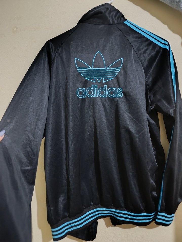 Siyah Kapüşonlu Adidas Denim Ceket - Görsel 2