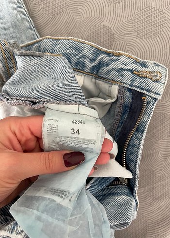 Diğer Açık mavi Bol Kesim Midi Denim Kadın Jean